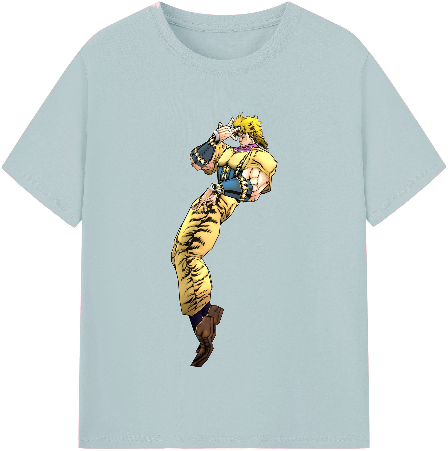 （画像用） ジョジョの奇妙な冒険 ディオ?ブランドー JoJo's Bizarre Adventure Dio Brando 綿100％半袖Tシャツ（フロントプリント）